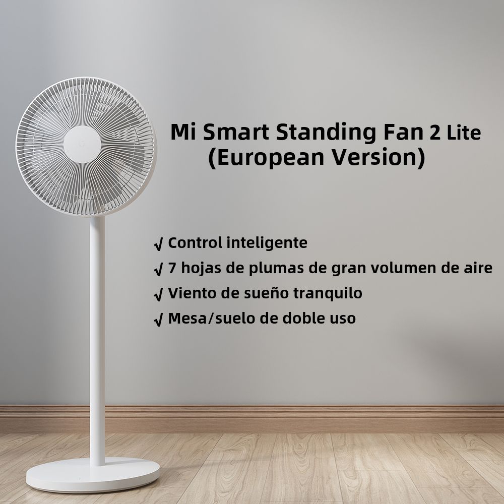 Xiaomi Mi Smart Standing Fan 2 Lite, 38W Air Cooling Pedestal Fan, Height Adjustable Summer Cooling Machine APP Control
