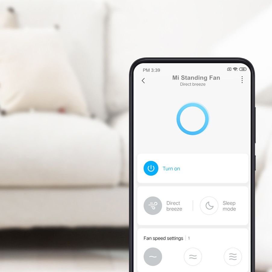 Xiaomi Mi Smart Standing Fan 2 Lite, 38W Air Cooling Pedestal Fan, Height Adjustable Summer Cooling Machine APP Control