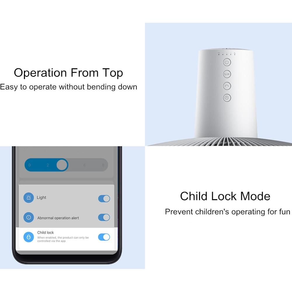 Xiaomi Mi Smart Standing Fan 2 Lite, 38W Air Cooling Pedestal Fan, Height Adjustable Summer Cooling Machine APP Control