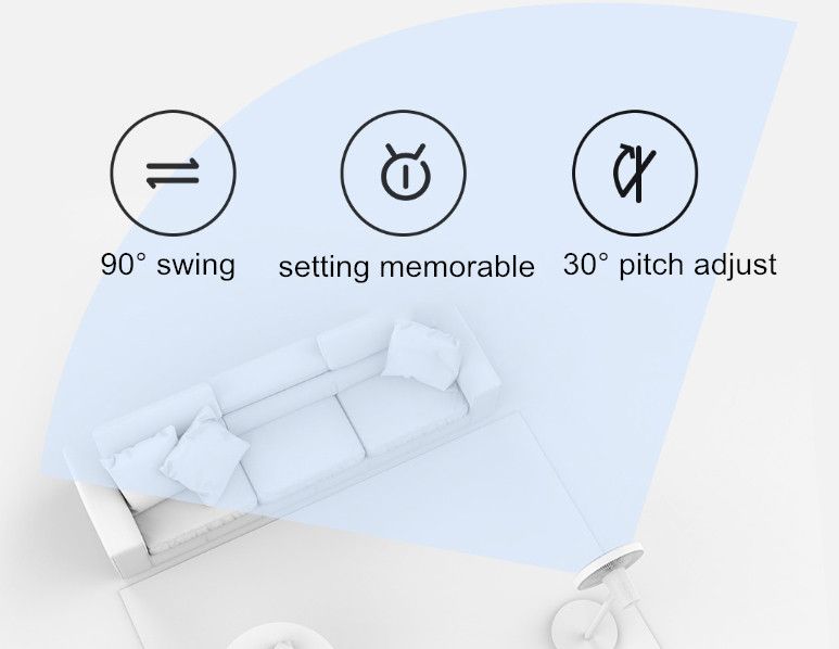 Xiaomi Mi Smart Standing Fan 2 Lite, 38W Air Cooling Pedestal Fan, Height Adjustable Summer Cooling Machine APP Control