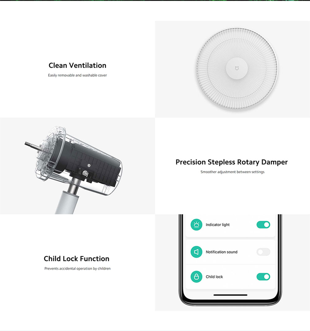 Xiaomi Mi Smart Standing Fan Pro, 24W Wireless Cooling Pedestal Fan, 7 Blades Floor Fan, DC Motor, AI Voice Control