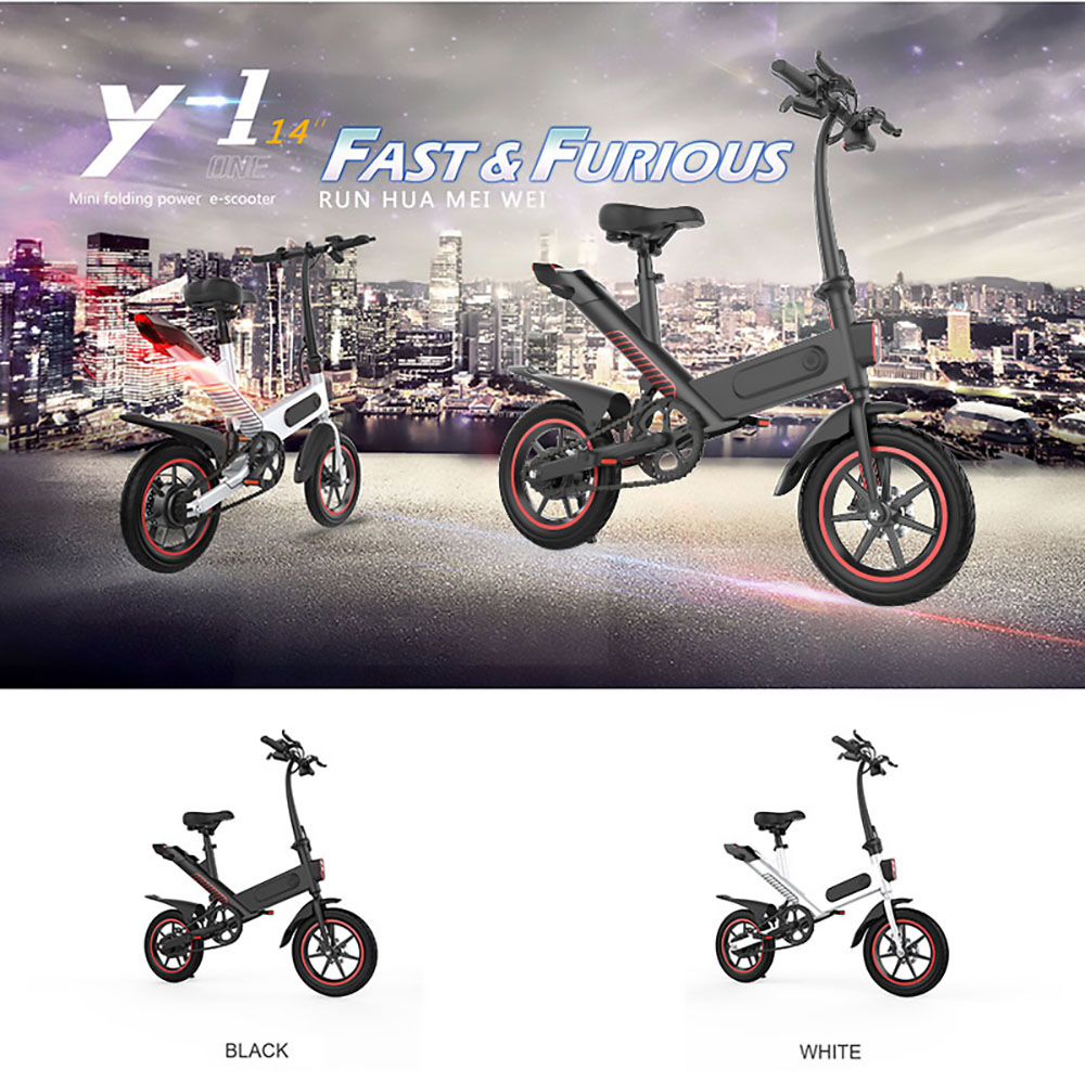 Coupon 👍 Y1 Electric Bike 350W Motor 36V 10.4Ah Battery 14'' Tire 25km/h Max Speed 30-40km Range - White 😉 12 Y1 Electric Bike 350W Motor 36V 10.4Ah Battery 14'' Tire 25km/h Max Speed 30-40km Range - White