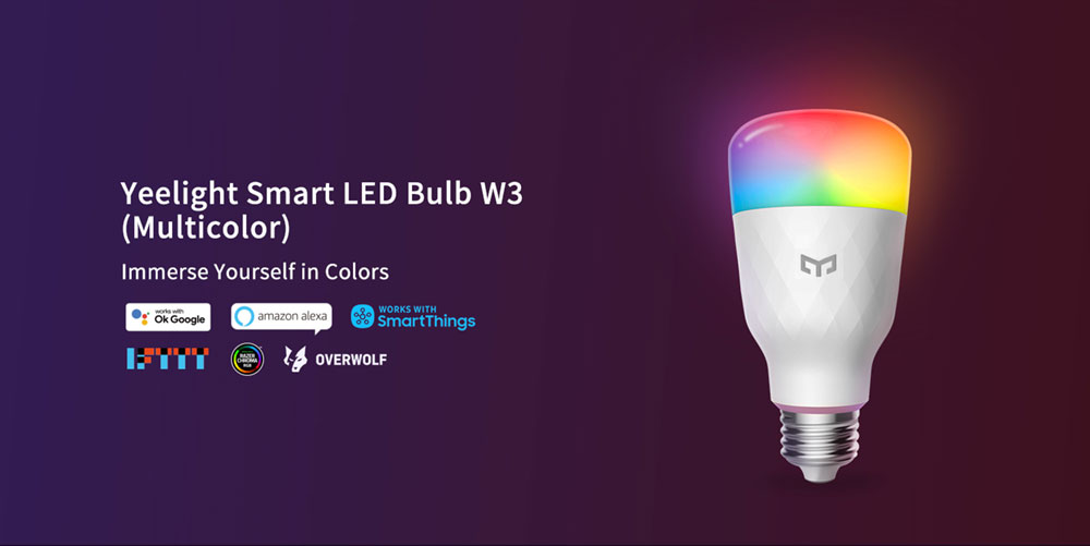 Yeelight YLDP005 8W Smart LED Bulb, W3 Multicolor, 900 Lumens, 16 Million Colors Game Sync Brightness Smart Control