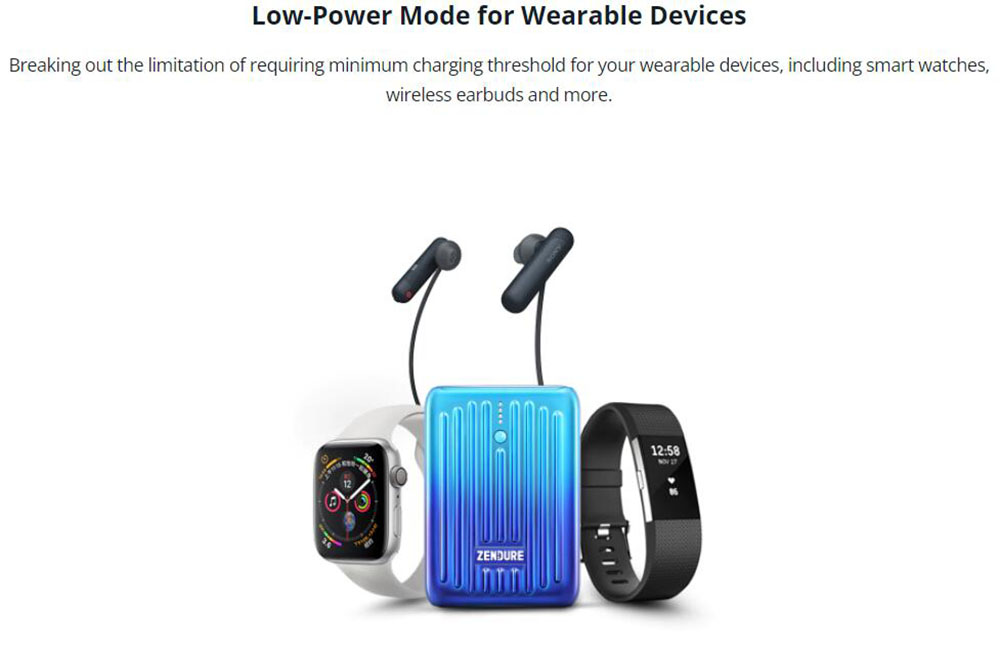 ZENDURE SuperMini 10000mAh/20W PD Portable Power Bank, Ultra-Slim Quick Charge Battery Bank, ZEN+2.0 Technology - Blue