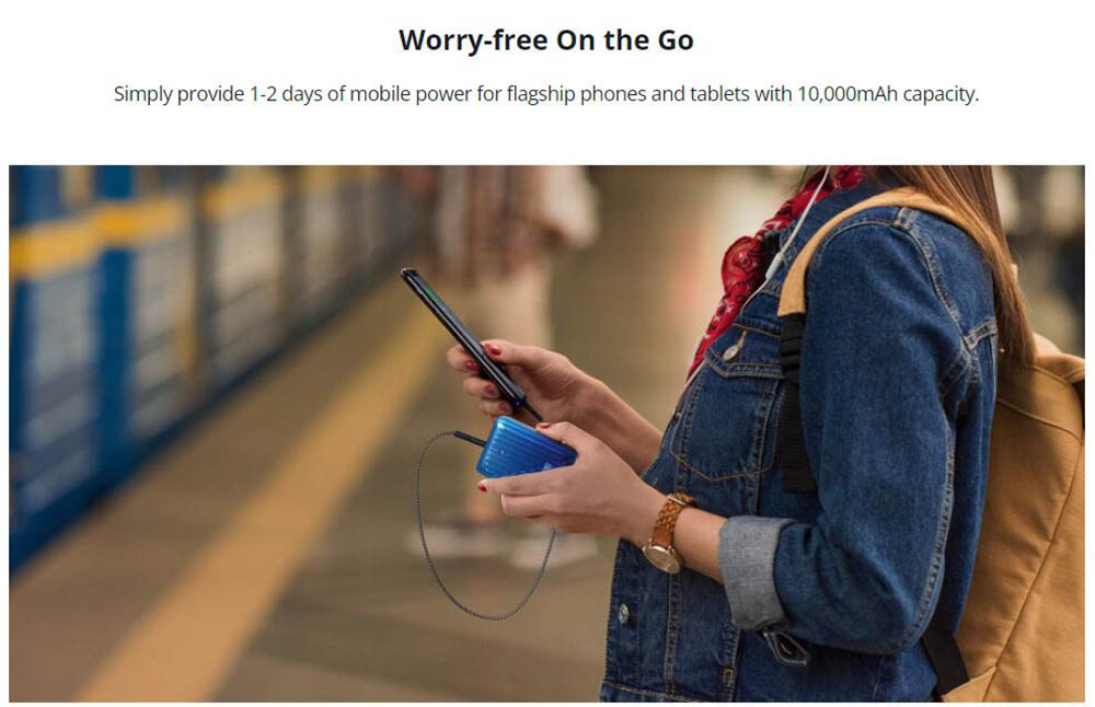 ZENDURE SuperMini 10000mAh/20W PD Portable Power Bank, Ultra-Slim Quick Charge Battery Bank - Minty Green