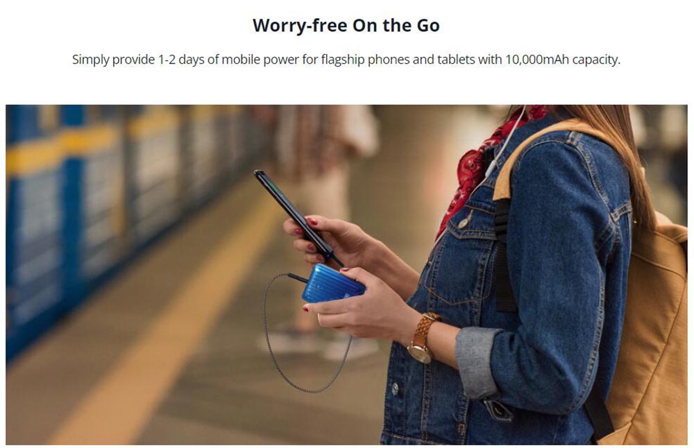 ZENDURE SuperMini 10000mAh/20W PD Portable Power Bank, ZEN+2.0 Technology Ultra-Slim Power Supply - Silver