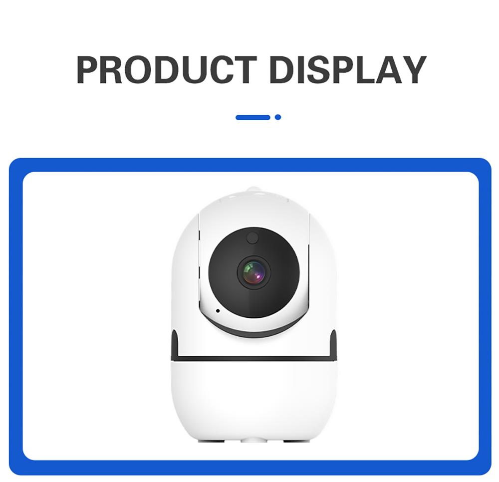 360 Degree Rotatable 1080p HD Camera, WiFi Wireless Smart Night Vision Camera, 2-way Voice AP Connection - US Plug