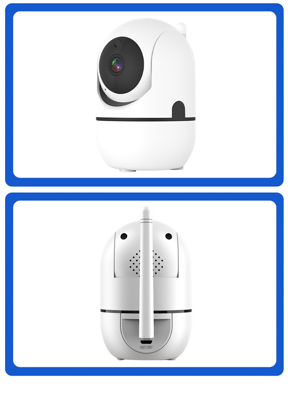 360 Degree Rotatable 1080p HD Camera, WiFi Wireless Smart Night Vision Camera, 2-way Voice AP Connection - US Plug