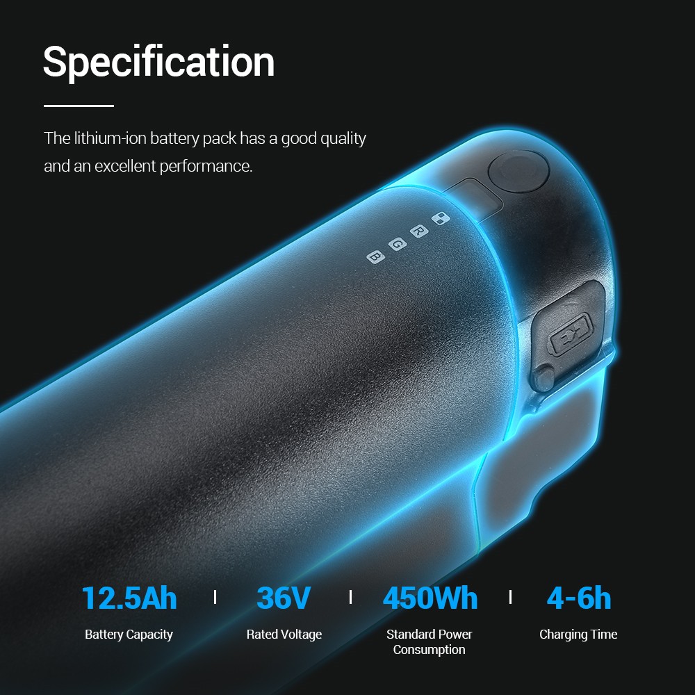 36V 12.5AH Battery Pack Spare Part For Eleglide T1 & T1 STEP-THRU 450Wh 18650 Lithium-ion Battery 15 36V 12.5AH Battery Pack Spare Part for Eleglide T1 & T1 Setp-thru 450Wh 18650 Lithium-ion Battery