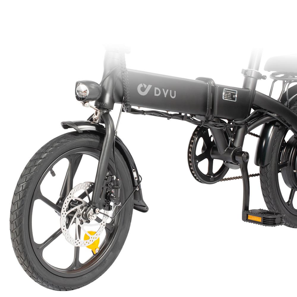 DYU A1F Electric City Bike 16 Inch Folding E- Bike 250W Motor 25Km/h 7.5Ah 36V Battery Black