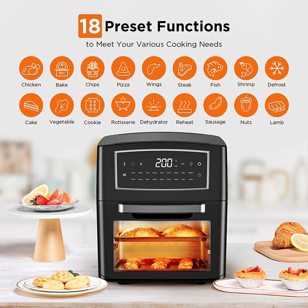 Calmdo AF120CDEU 1500W 12L Air Fryer Toaster Oven