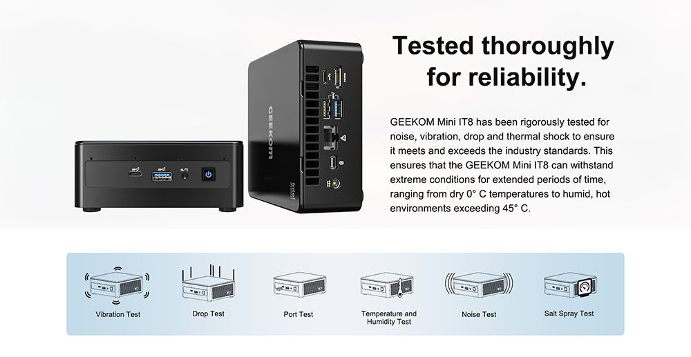 GEEKOM Mini IT8 MiNi PC intel 8th Gen Core i5-8259U 16GB RAM 256GB SSD WIFI 5 Gigabit LAN HDMI DP