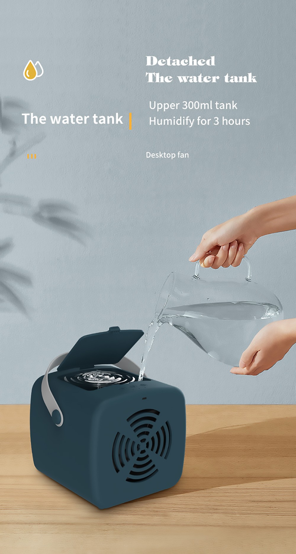 Coupon β Air Cooler Small Air Conditioner Fan Spray Humidification Refrigeration Aromatherapy Cooling Fan - Blue 𧨠18 Air Cooler Small Air Conditioner Fan Spray Humidification Refrigeration Aromatherapy Cooling Fan - Blue