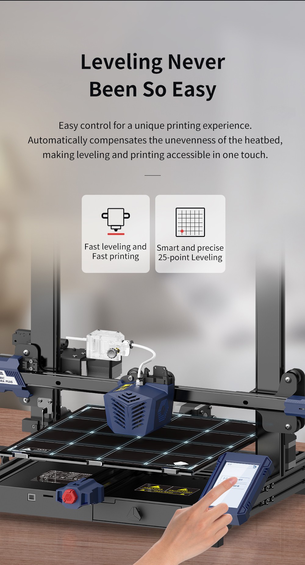 Anycubic Kobra Plus 3D Printer, 25-point Auto Leveling, Bowden Extruder, 4.3 Inch Display, 180mm/s Speed, 350x300x300mm 16 Anycubic Kobra Plus 3D Printer, 25-point Auto Leveling, Bowden Extruder, 4.3 inch Display, 180mm/s Speed, 350x300x300mm