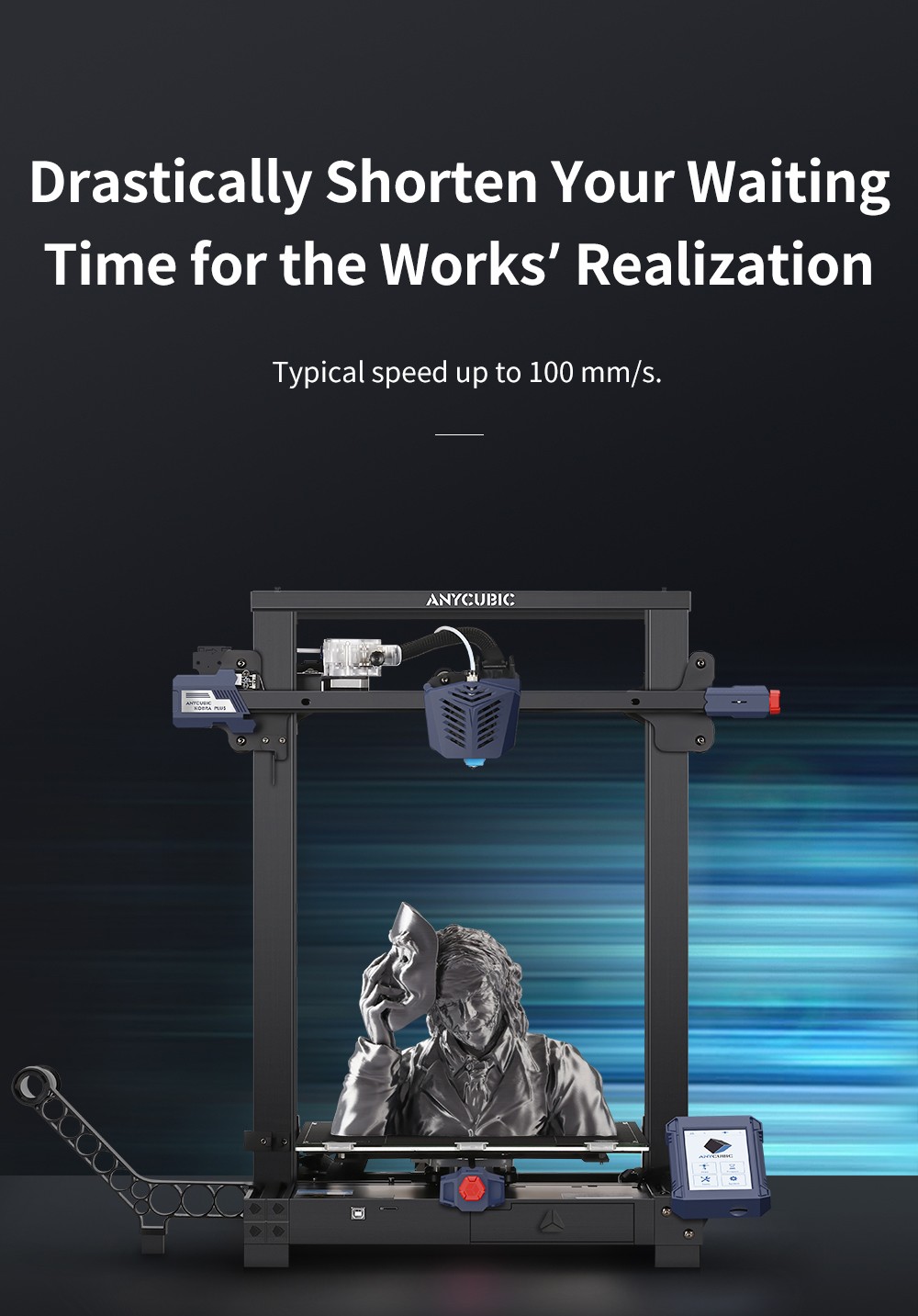 Anycubic Kobra Plus 3D Printer, 25-point Auto Leveling, Bowden Extruder, 4.3 Inch Display, 180mm/s Speed, 350x300x300mm 17 Anycubic Kobra Plus 3D Printer, 25-point Auto Leveling, Bowden Extruder, 4.3 inch Display, 180mm/s Speed, 350x300x300mm