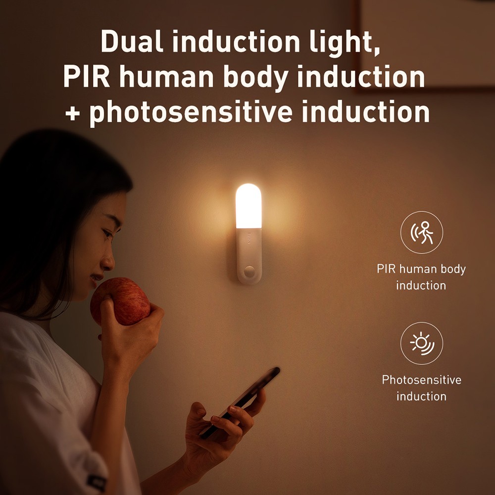 Baseus PIR LED Motion Sensor Light Y-Shape USB Rechargeable Magnetic Light - Natural White