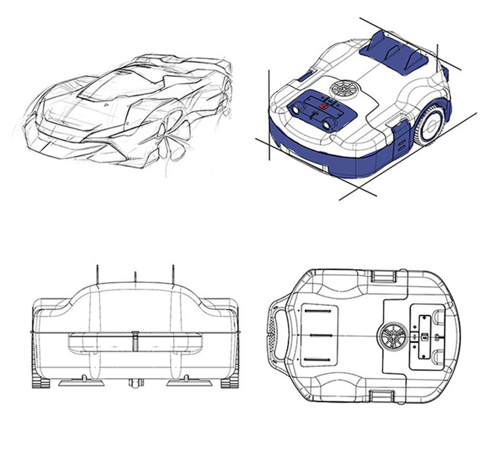 BestRobtic PC01 Cordless Robotic Pool Cleaner, Sonar System Pool Vacuum, Obstacle Avoidance, Up to 120mins, 900m/h Speed - White