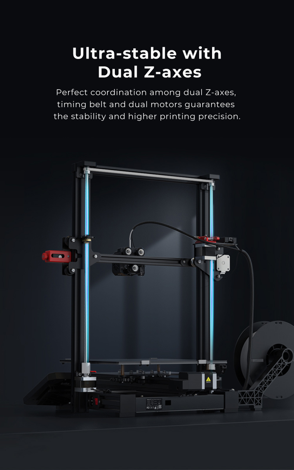 Creality Ender-3 Max Neo 3D Printer, CR Touch Auto-leveling, Stable Dual Z-axis, Resume Printing, 32-bit Silent Mainboard, 300x300x320mm