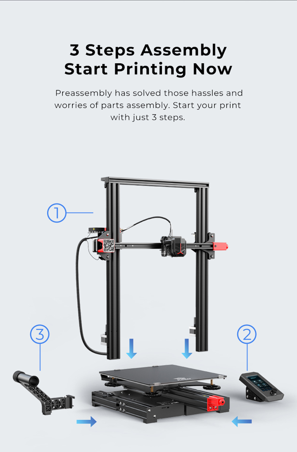 creality ender 3 max neo 3d printer cr touch leveling dual z-axis