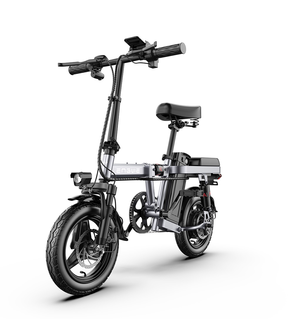 ENGWE T14 Folding Electric Bicycle 14 Inch Tire 350W Brushless Motor 48V 10Ah Battery 25km/h Max Speed - Grey