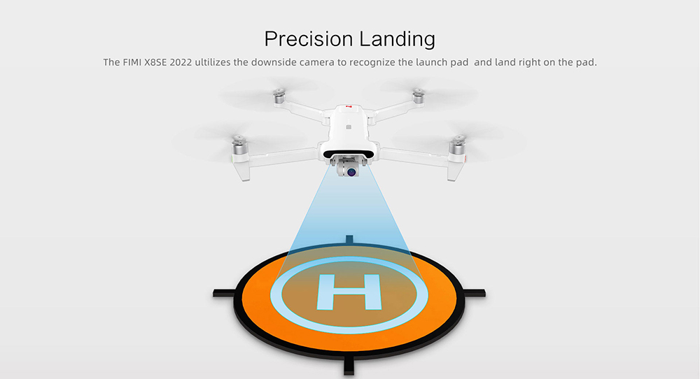 FIMI X8 SE 2022 V2 RC Quadcopter 10km FPV with 3-axis Gimbal 4K Camera HDR GPS, With Megaphone - 1 Battery