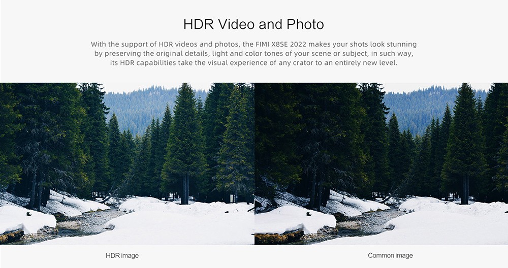 FIMI X8 SE 2022 V2 RC Quadcopter 10km FPV with 3-axis Gimbal 4K Camera HDR GPS, With Megaphone - 1 Battery