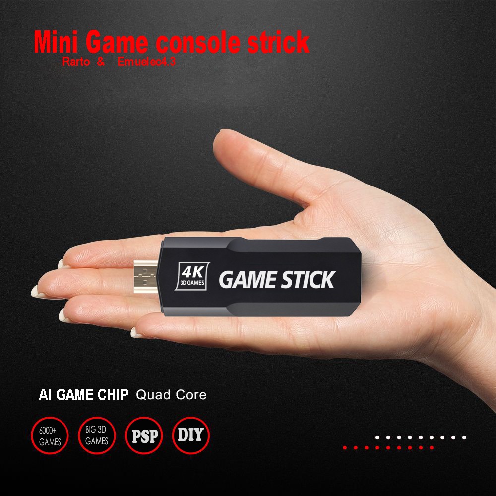 GD10 Gamebox Game Stick Game Controller, Emuelec4.3 System 50 Simulators with 64GB TF Card 15,000 Classic Games
