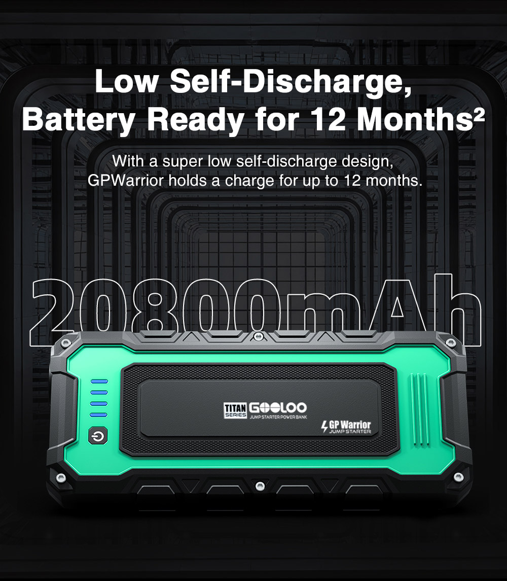 GOOLOO GP WARRIOR Jump Starter Green