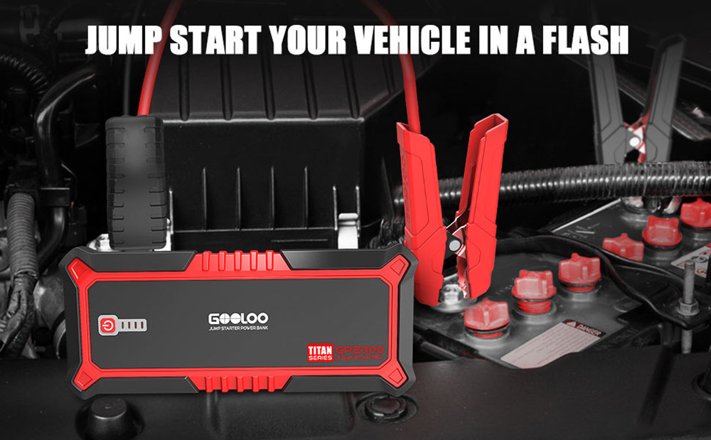 GOOLOO GP2000 Jump Starter Red