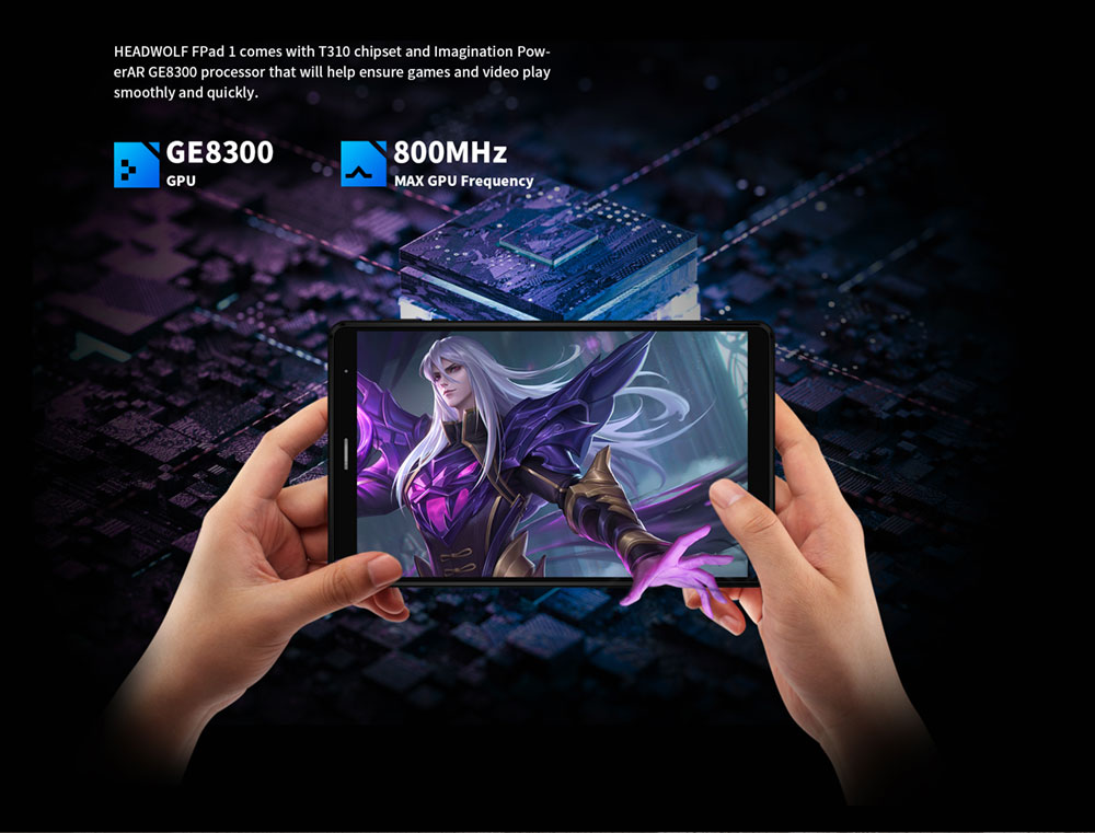 HEADWOLF FPad 1 4G LTE Tablet 8'' HD IPS Screen, T310 2.0Ghz A75, 3GB+64GB, BT 5.0, 2.4G/5G Dual-Band WiFi, Android 11