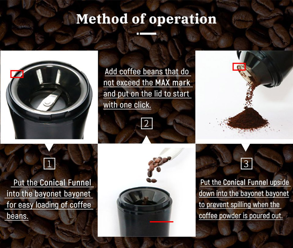 HiBREW 70W Portable Coffee Bean Grinder Blender, DC 5V USB Rechargeable Coffee Grinding Machine, 350ml Single Cup