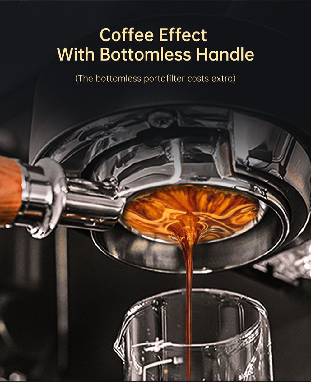 HiBREW H11 1450W Coffee Maker with Latte Cup, 19 Bar Semi Auto Espresso Machine, ESE POD Powder Dual Use, Hot Water