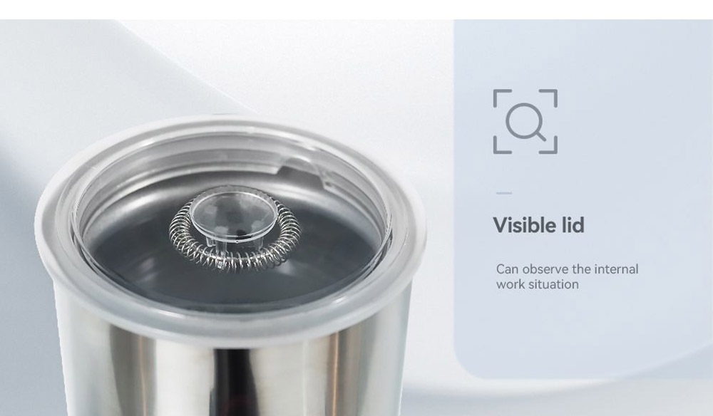 HiBREW M2A 500W Milk Frother Foaming Machine, Cold/Hot Latte Cappuccino, 2 Whisks, Fully Automatic Milk Warmer