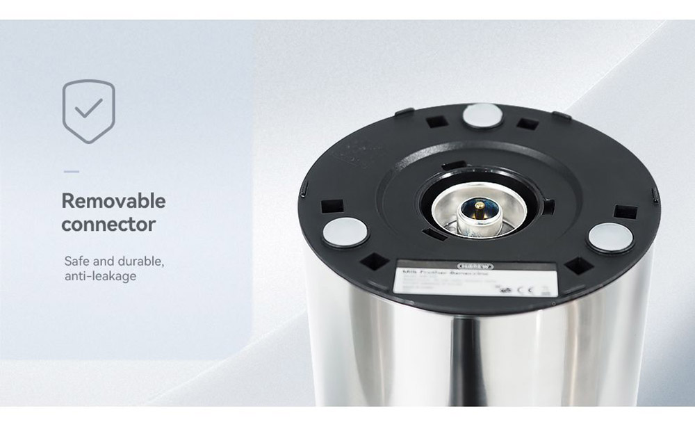 HiBREW M2A 500W Milk Frother Foaming Machine, Cold/Hot Latte Cappuccino, 2 Whisks, Fully Automatic Milk Warmer