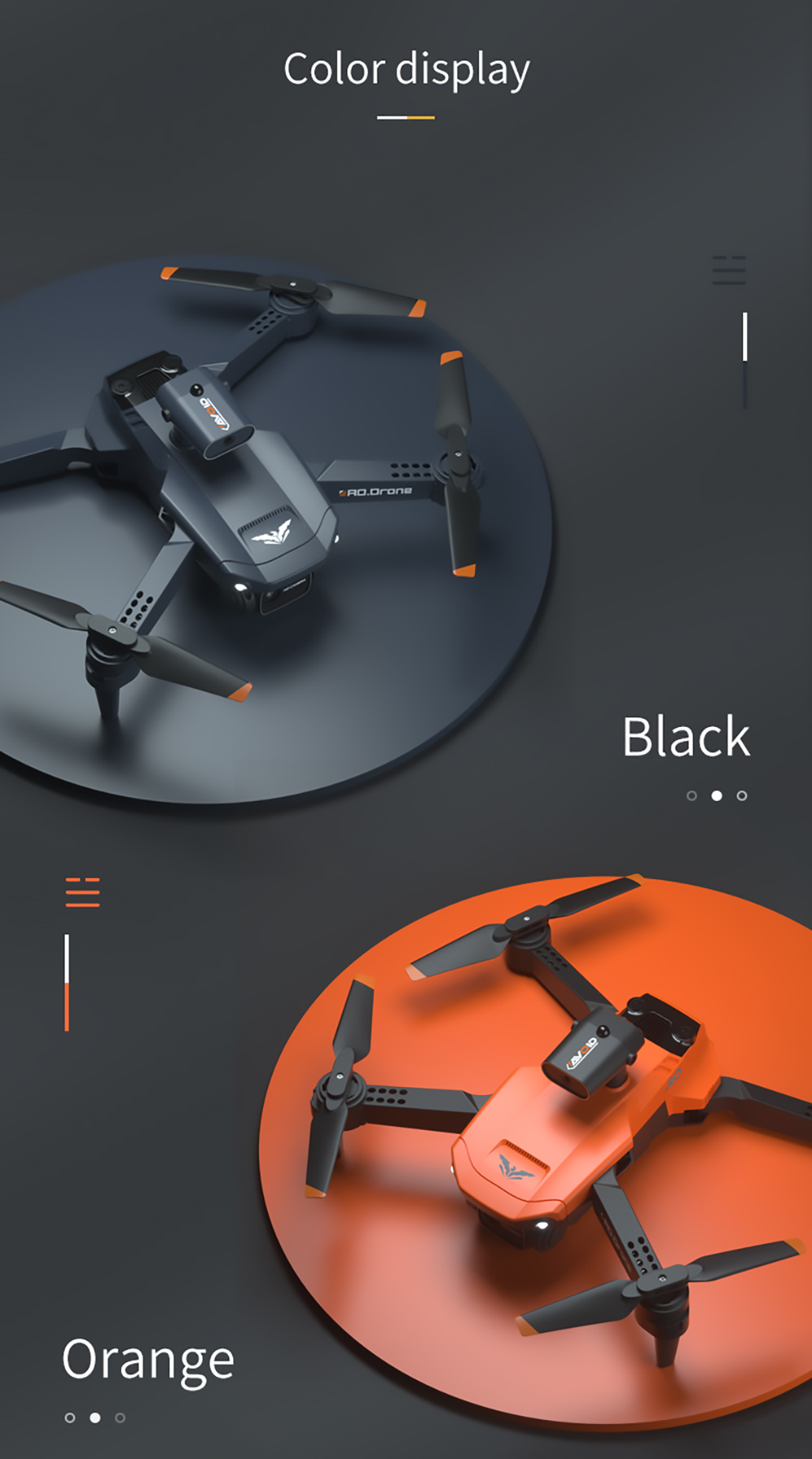 JJRC H106 Foldable RC Drone with All-Round Obstacle Avoidance Function Quadcopter with One Camera - Black