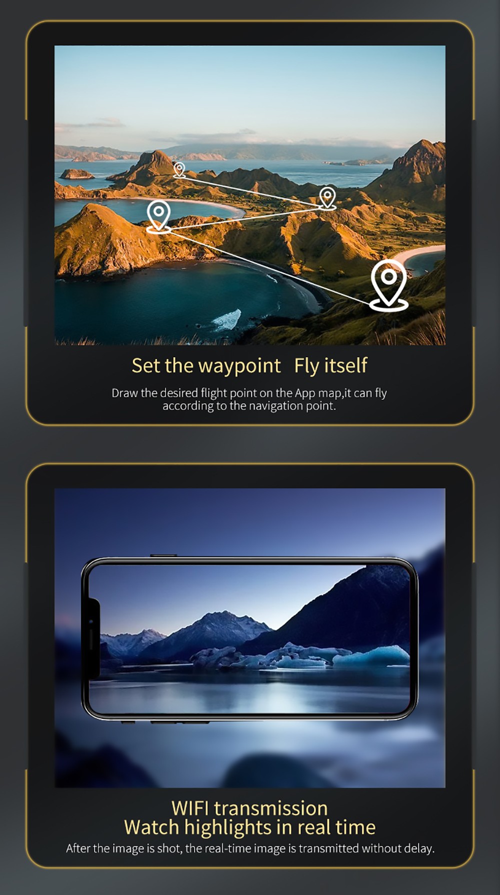 JJRC H106 Foldable RC Drone with All-Round Obstacle Avoidance Function Quadcopter with One Camera - Blue