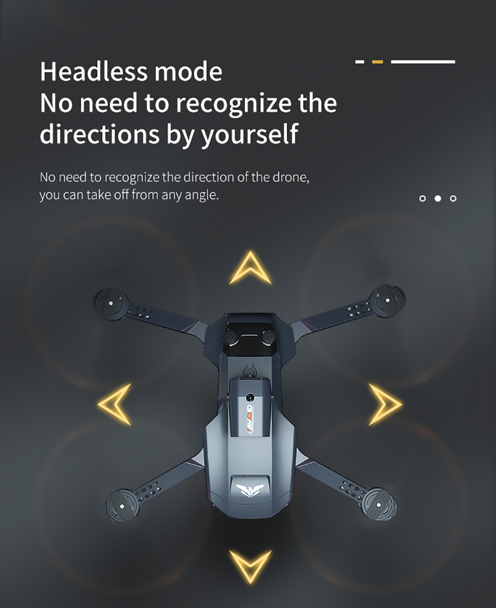 JJRC H106 Foldable RC Drone with All-Round Obstacle Avoidance Function Quadcopter with One Camera - Orange