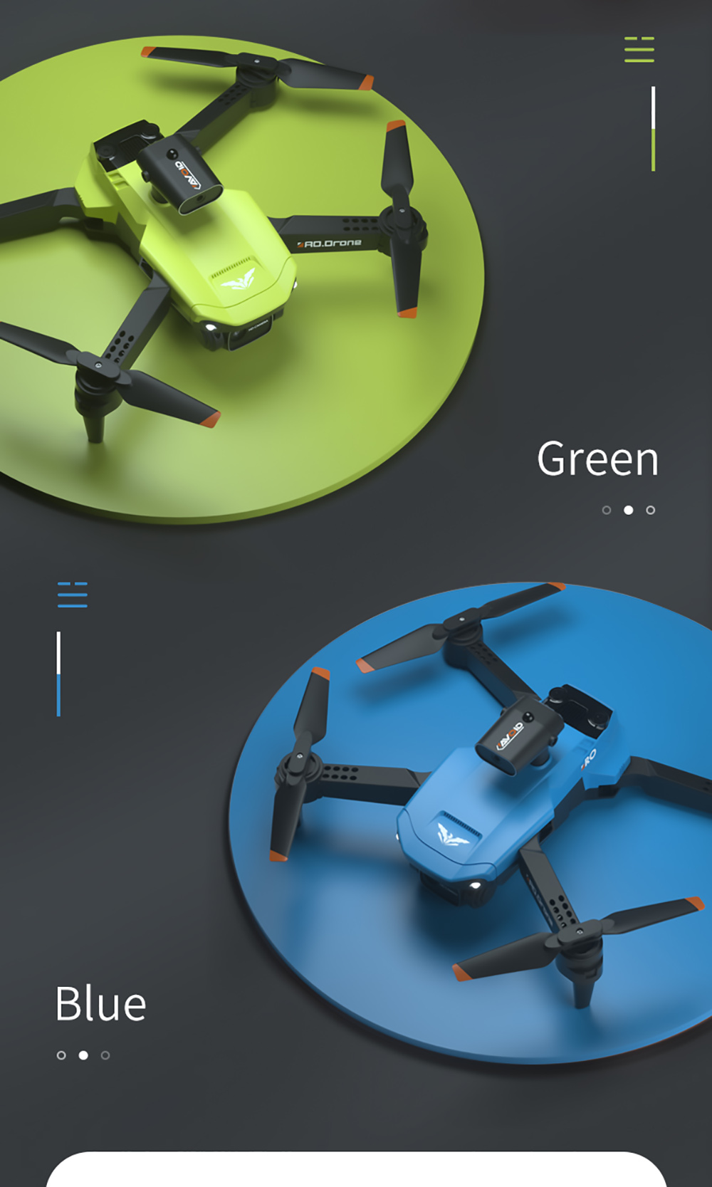 JJRC H106 Foldable RC Drone with All-Round Obstacle Avoidance Function Quadcopter with One Camera - Orange