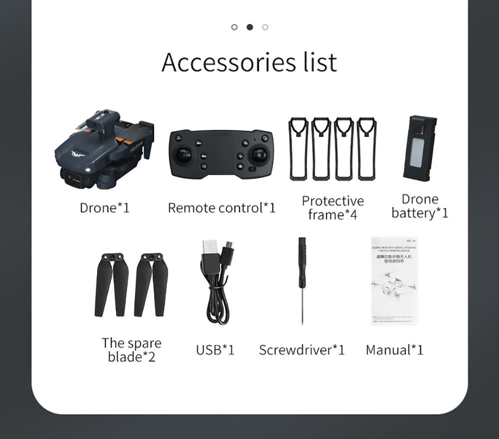 JJRC H106 Foldable RC Drone with All-Round Obstacle Avoidance Function Quadcopter with One Camera - Orange