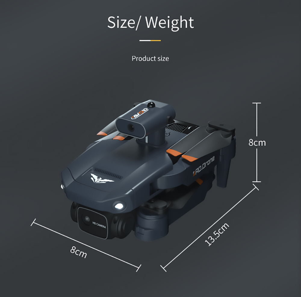 JJRC H106 Foldable RC Drone with All-Round Obstacle Avoidance Function Quadcopter with One Camera - Orange