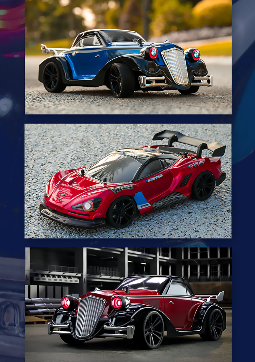 JJRC Q117 E 1:16 2.4G 4WD 35KM/H Drift Car Full Proportional Control with Angle Head Light - Red