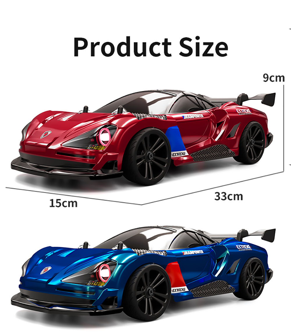 JJRC Q117 F 1:16 2.4G 4WD 35KM/H Drift Car Full Proportional Control with Angle Head Light - Red