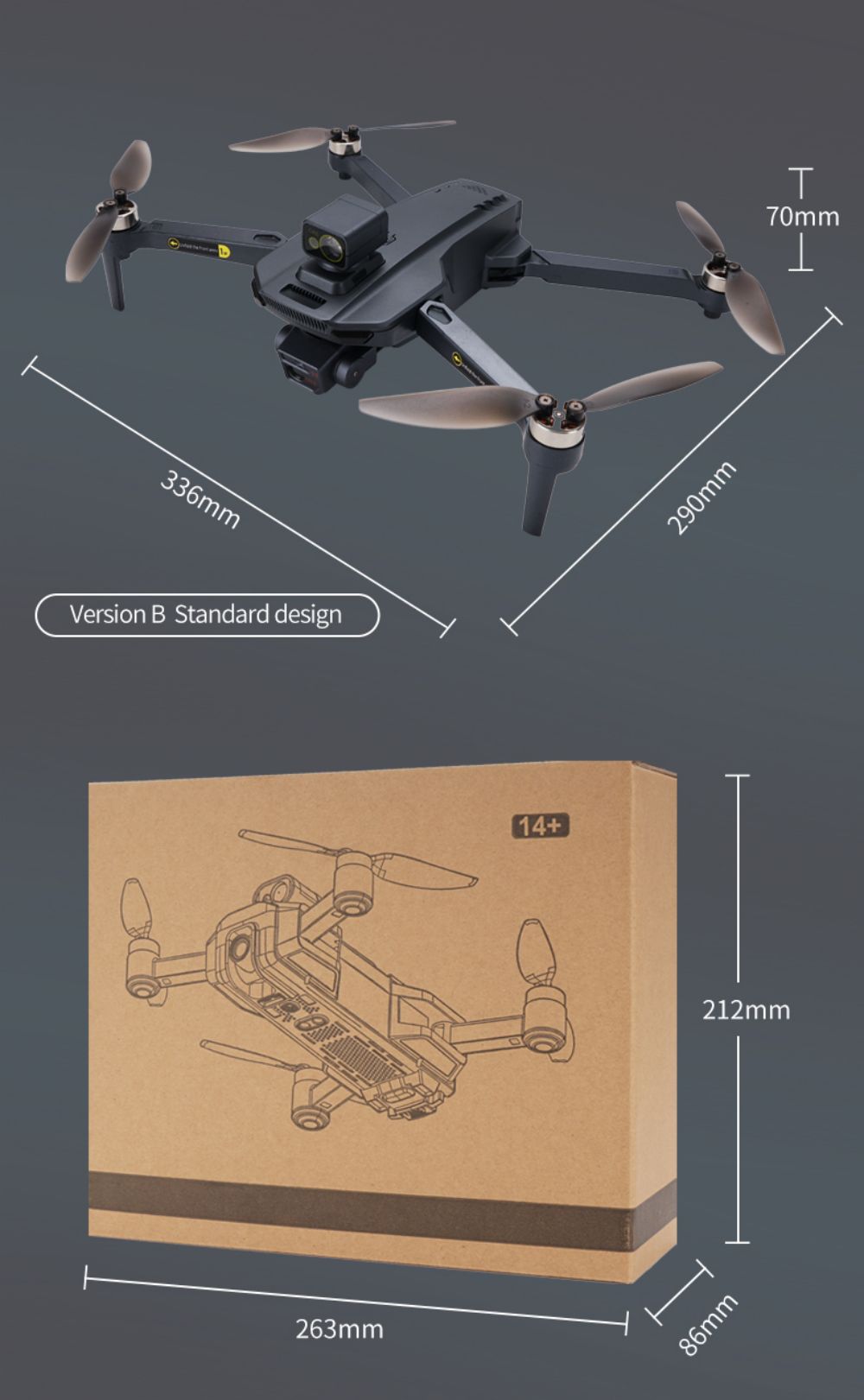 JJRC X23 RC Drone 360 Obstacle Avoidance 5G GPS Positioning 4K Dual Camera - Version A Back Plug-in Design