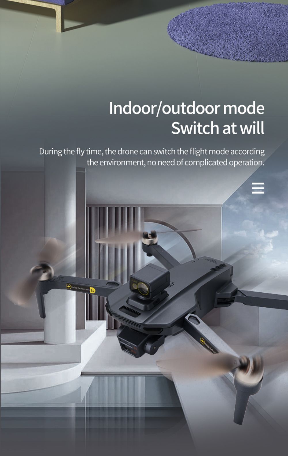 JJRC X23 RC Drone 360 Obstacle Avoidance 5G GPS Positioning 4K Dual Camera - Version A Back Plug-in Design