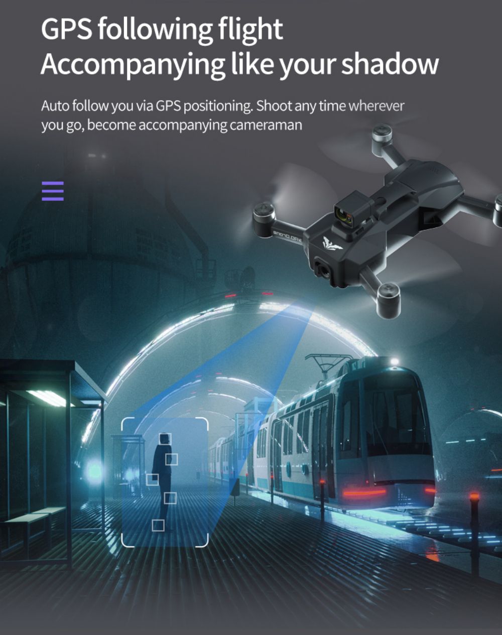 JJRC X23 RC Drone 360 Obstacle Avoidance 5G GPS Positioning 4K Dual Camera - Version A Back Plug-in Design