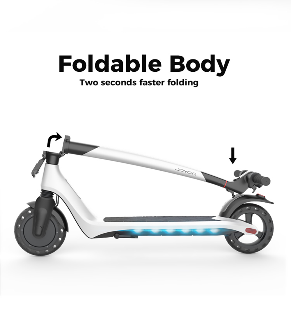 JOYOR A5 Folding Electric Scooter 350W 36V 13Ah 25km/h Top Speed 35KM Max Mileage E-Scooter - Red 17 JOYOR A5 Folding Electric Scooter 350W 36V 13Ah 25km/h Top Speed 35KM Max Mileage E-Scooter - Red