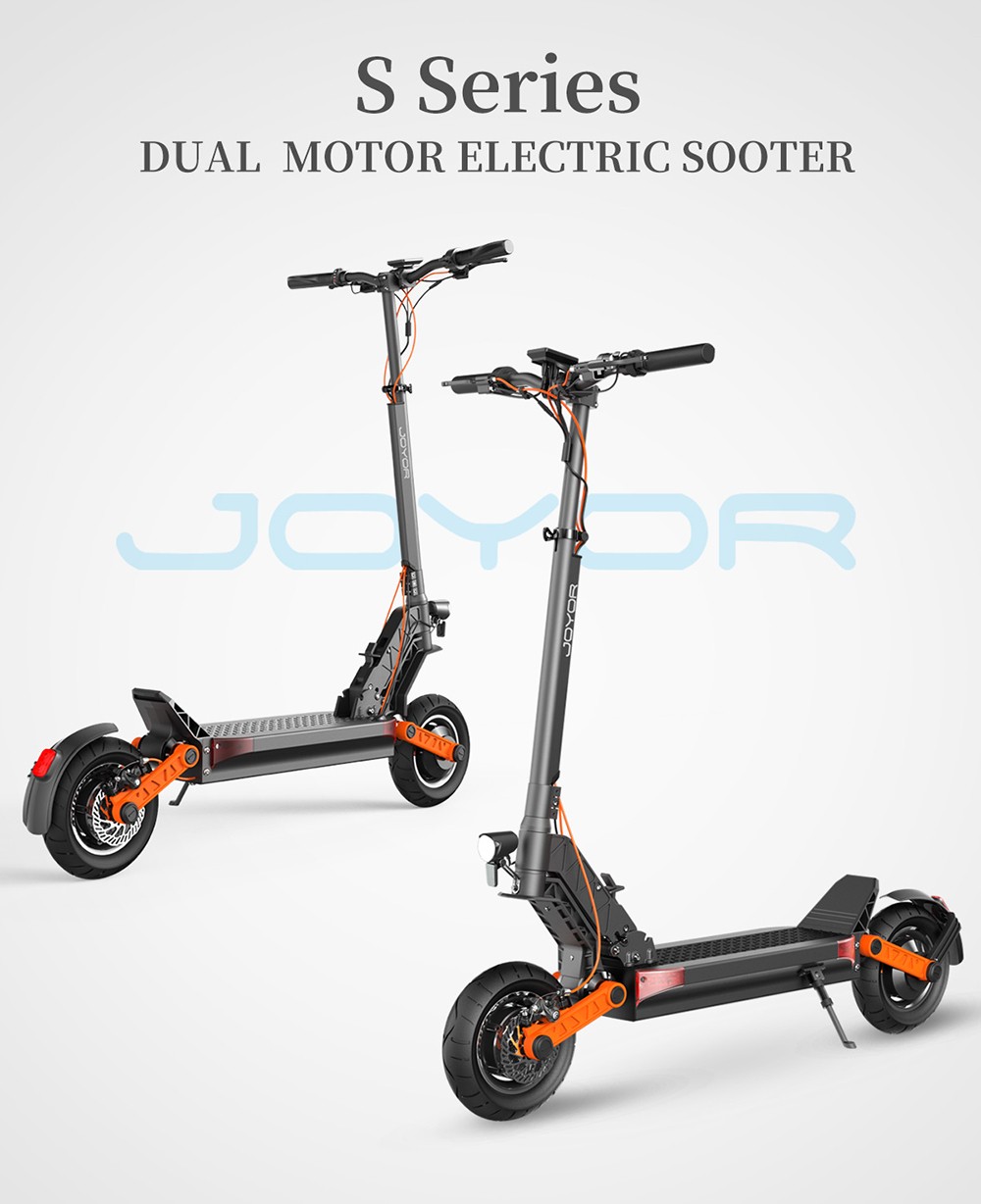 JOYOR S5 Electric Scooter 48V 13Ah Battery, 600W Motor 25km/h Max Speed 40-55km Range Black