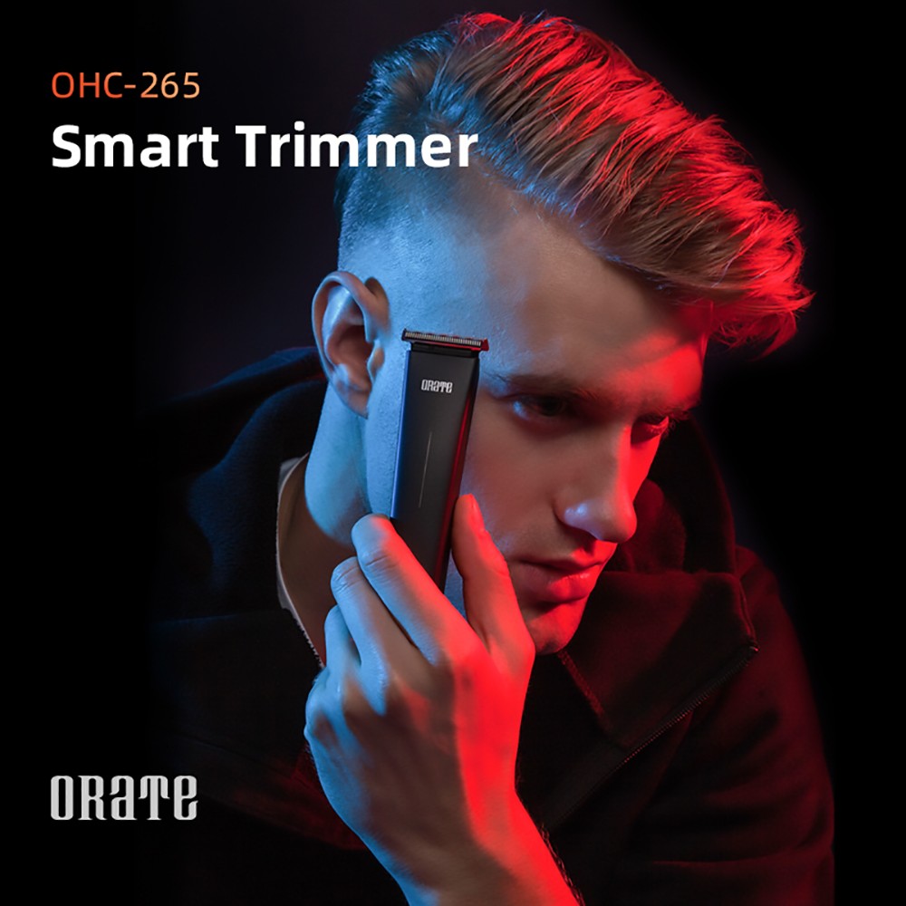 ORATE OHC-265 5W Cordless Hair Clipper, 1400mAh Rechargeable Electric Hair Trimmer, Magnetic Charging Base, 5H Run Time