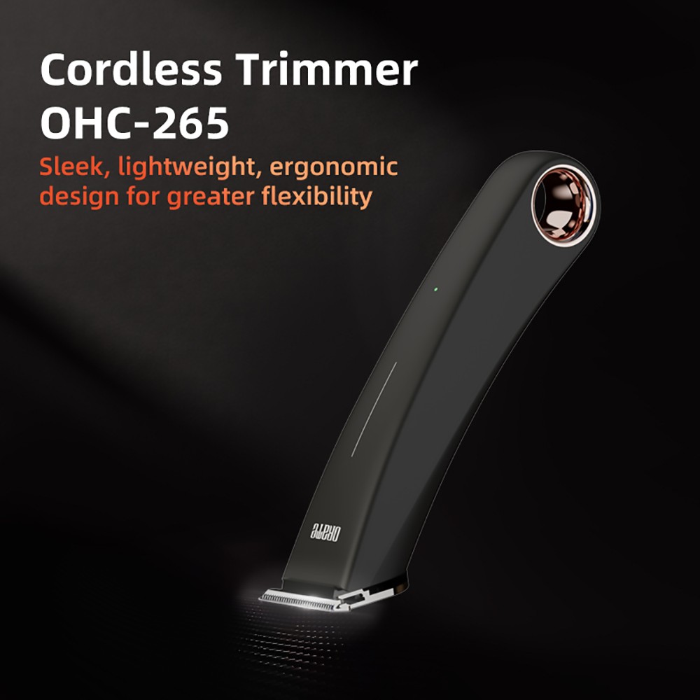 ORATE OHC-265 5W Cordless Hair Clipper, 1400mAh Rechargeable Electric Hair Trimmer, Magnetic Charging Base, 5H Run Time