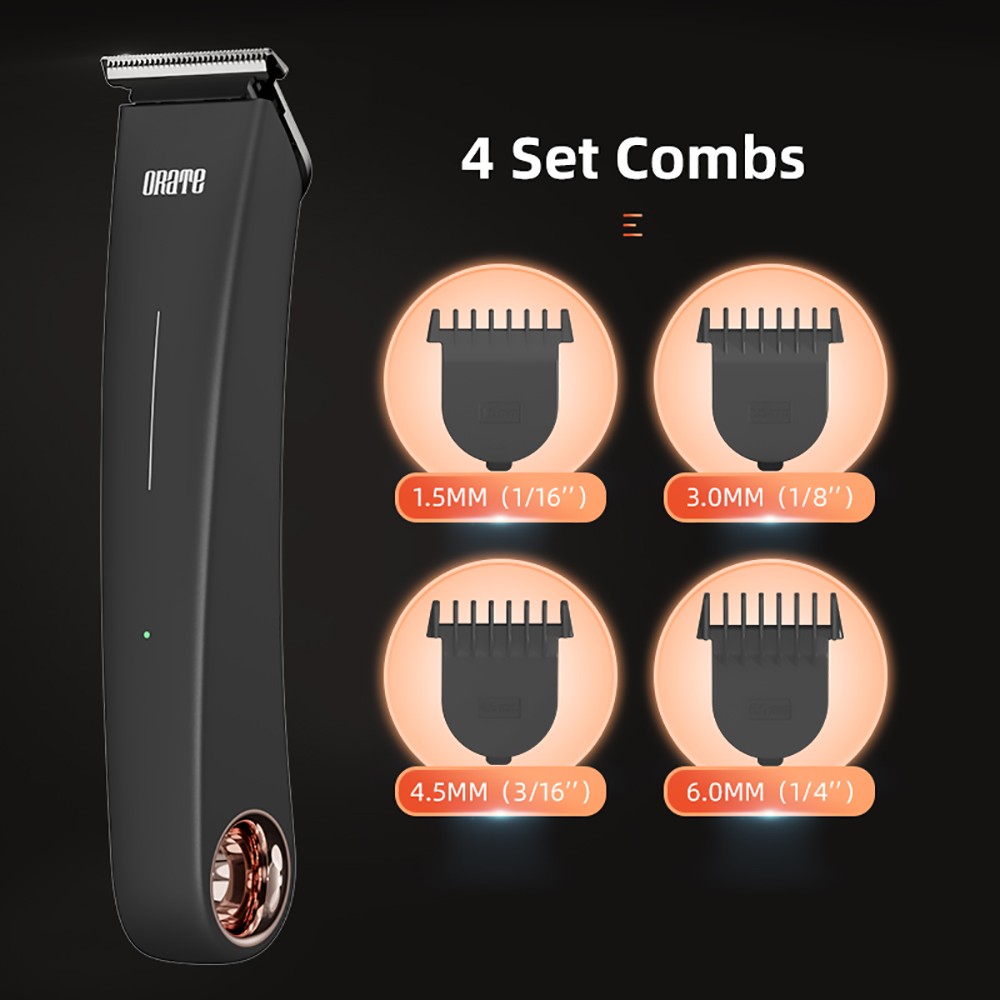 ORATE OHC-265 5W Cordless Hair Clipper, 1400mAh Rechargeable Electric Hair Trimmer, Magnetic Charging Base, 5H Run Time